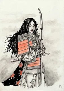 Female samurai, Samurai artwork, Samurai warrior