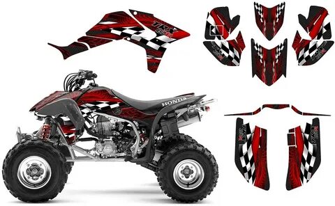 blue TRX 450R Graphics Decal Kit by Allmotorgraphics Design 