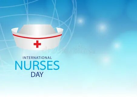 International Nurses Day Illustration with Red Heart and Hea