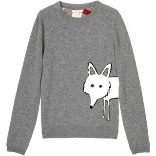 Burberry Brit Cashmere Mix Fox Print Jumper Printed jumpers,