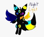 Nightlight The Winged Half Shiny Umbreon - Umbreon And Shiny