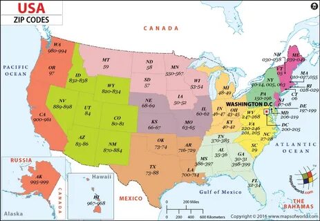 Pin by Mapsofworld on United States of America Zip code map,