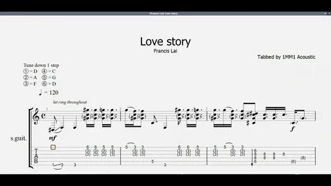Francis Lai) Love story TAB - YouTube