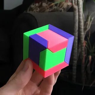 Puzzle Cube (easy print no support) by WildRoseBuilds - Thin
