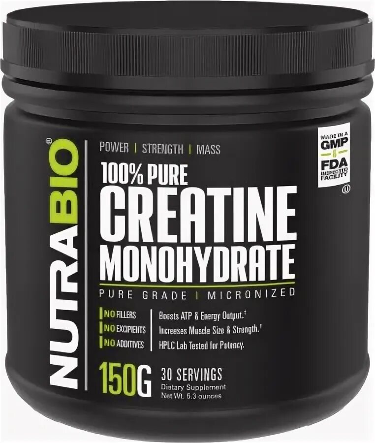 NutraBio 100% Pure Creatine Monohydrate at Bodybuilding.com 
