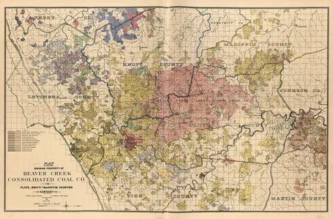 Map showing property of Beaver Creek Consolidated Coal Co. i