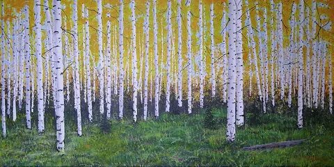 Birch Tree Forest Painting by Ray Reinson Fine Art America