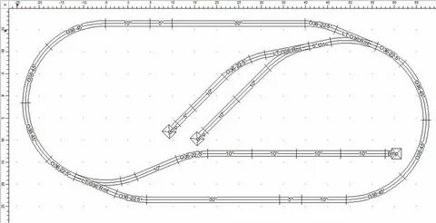 Simple 4x8 track plan Model train layouts, Ho train layouts,