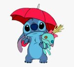 Stitch Holding An Umbrella Clipart , Png Download - Stitch H