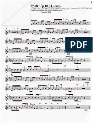 Pick Up The Pieces Alto Sax Sheet Music