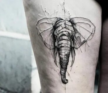 Elephant tattoo by Kamil Mokot Post 20483 Elephant tattoos, 