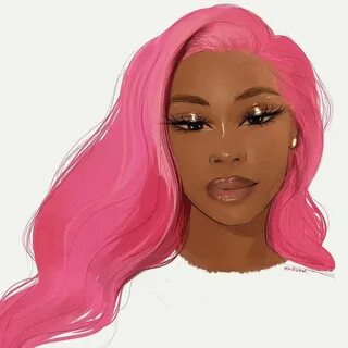 Sza with pink hair. 🌸 💗 That’s It. *Tags- #digitalart #sza #