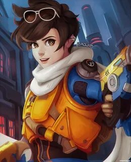 Игры, Overwatch, Трейсер. Картинка для аватарки 812x1000px