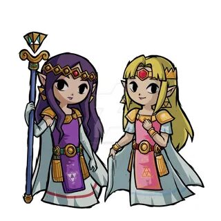Hilda and Zelda Wind Waker: A Link Between Worlds by Decapit
