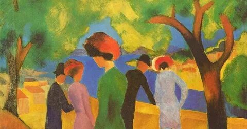 August Macke Yeşil Ceketli Bayan