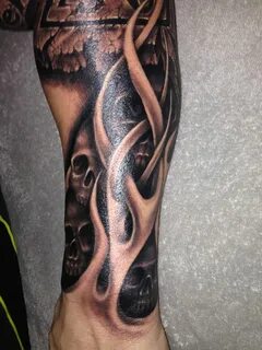 Part of me forever... Flame tattoos, Tattoos, Forearm sleeve