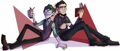 John Doe ( joker ) and Bruce wayne reading Art from batman t