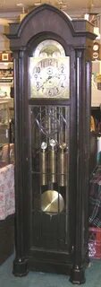 HERSCHEDE COLONIAL 1919 GOTHIC TALLCASE CLOCK Antique Timepi