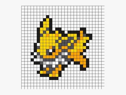 Pokemon Perler Pattern Jolteon , Png Download - Pixel Art Po
