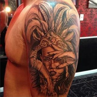 Aztec Princess by Joshua Stallworth owner of Heaven's Ink Ta