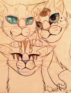 Swiftstar, Stormclaw and Sparrowtail Warrior cats art, Warri