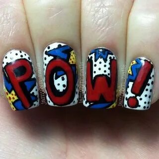 Pin en Manicura Wonder Woman - Wonder Woman Nail Art