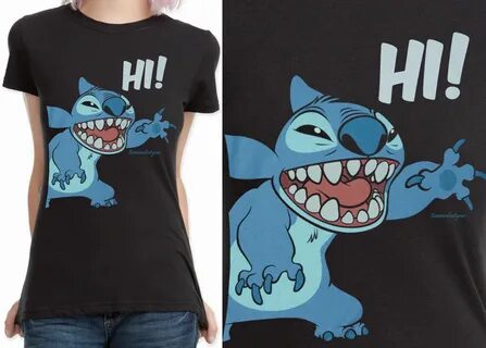 "Stitch Says Hi" Disneys Lilo and Stitch Juniors T Shirt Fre