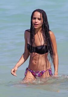 ZOE KRAVITZ in Bikini on the Beach in Miami - HawtCelebs