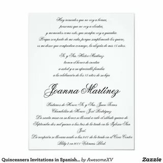 Quinceanera Invitations in Spanish 4.25 x 5.5 Zazzle.com Qui