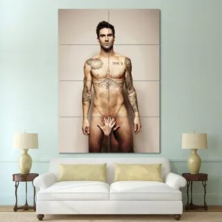 Adam Levine Sexy Hot Naked Wand-Kunstdruck Riesenposter
