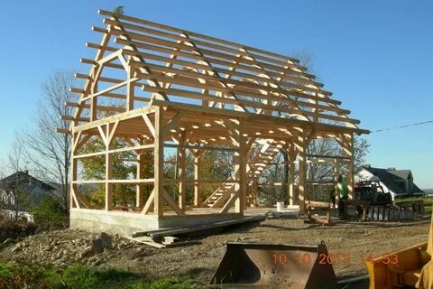 24 x 48 timber barn frame 26' x 36' Timber Frame Barn - Blac