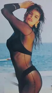 ANA BARBARA, fishnet bikini , LARGE mexico street poster Bik