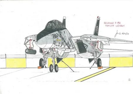 Grumman F-14 Tomcat Drawing by Sergio Rodrigues Fine Art Ame