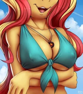#2710881 - suggestive, artist:pony-way, sunset shimmer, anth