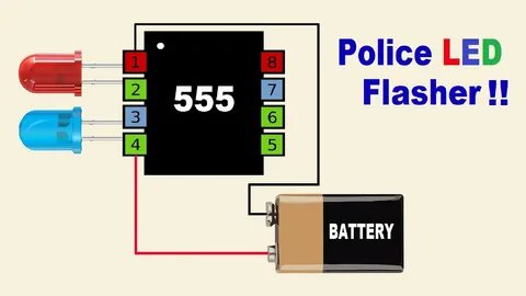 How To Make Police LED Flasher Circuit..Simple LED Flasher C