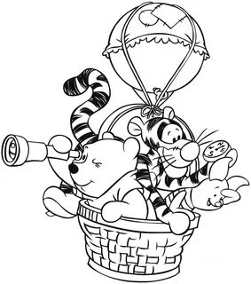 Creative Balloon Winnie the Pooh Coloring Pages Disney color