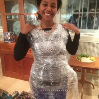 Making a block with Cling Film (Saran Wrap) Sewing dress for