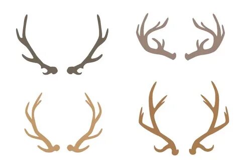 Deer Antlers Design Set Archivos de corte SVG por Creative F