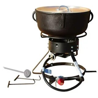 King Kooker Portable Propane Gas Cast Iron Jambalaya Package