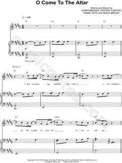 Elevation Worship "O Come to the Altar" Sheet Music in B Maj