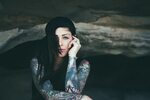 Brunette with a tattoo Chelsey Macwatts - free photo