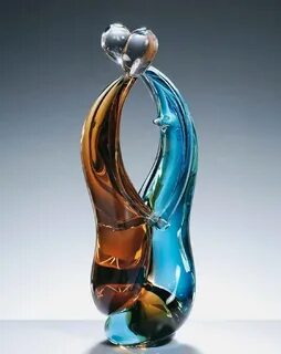 Formia Murano Bicolour amanti abstract lovers sculpture Tiff