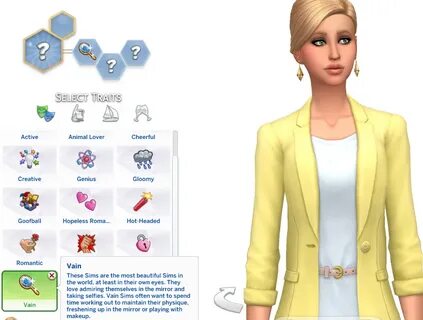 Sims Wonderland Sims 4, Sims 4 traits, Sims