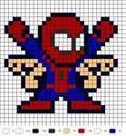 Six Armed Spider-Man Perler Bead Pattern Dibujos en cuadricu