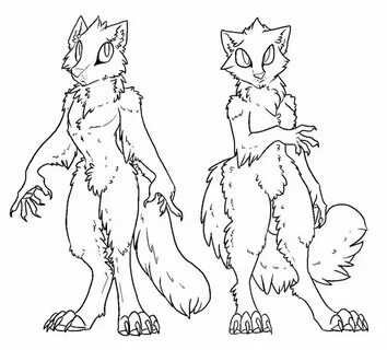 Anthro Arctic Foxes Bases by samalamb-bases Arctic fox, Draw