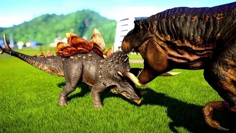 Stegoceratops vs T Rex, Spinosaurus, Indominus Rex, Giganoto
