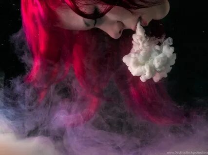 Smoke, Marijuana, Pink Hair, Underwater, Le Blanc :: Wallpap