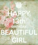 HAPPY 13th BIRTHDAY BEAUTIFUL GIRL' Poster Happy 13th birthd