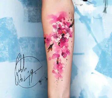 Photo - Sakura flowers tattoo by Pablo Ortiz Photo 28252 Wat