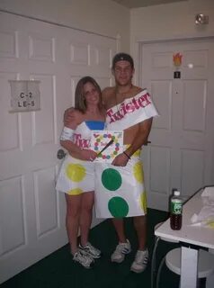 twister couples costume... would work for an anything but cl